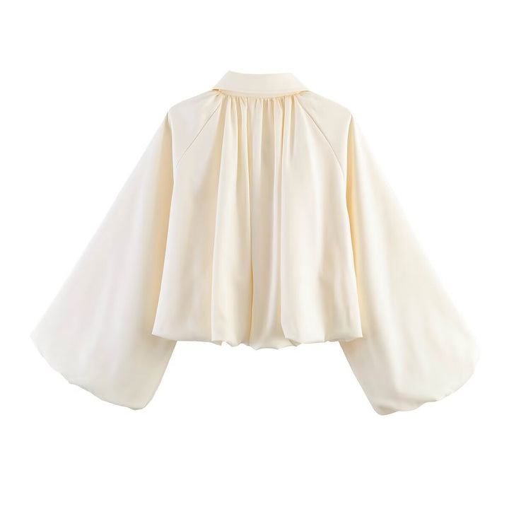 Damen Kurze Cape-Jacke mit weitem Fledermausärmel und geraffter Passe Drune