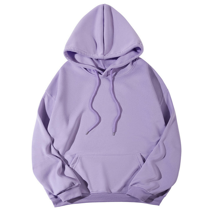 Unisex Oversize-Fleece-Hoodie mit tiefer Schulter, Kängurutasche und breitem Rippbund Drune