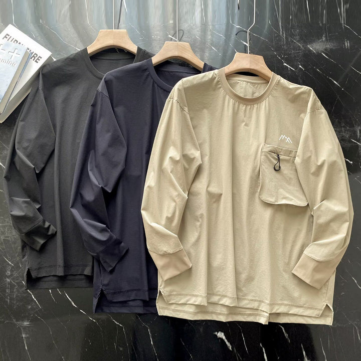 Damen Langarmshirt mit funktionaler Brusttasche Drune