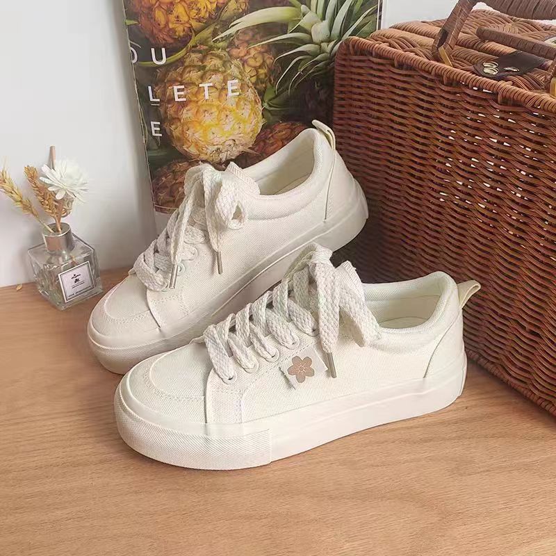 Damen Modische Sneakers aus hochwertigem Canvas mit eleganter Plattformsole Drune