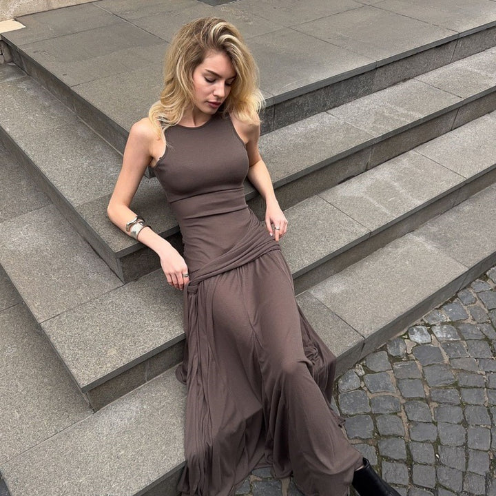 Damen Elegantes Maxikleid mit raffiniertem Wickel-Design und schmeichelnder Silhouette Drune