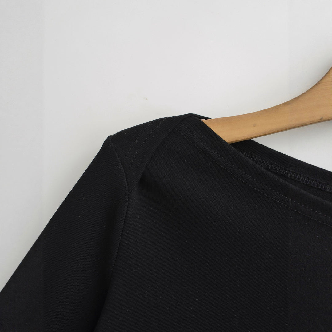 Damen Langarmshirt mit lockerem Schnitt und eleganten Schulterdetails Drune