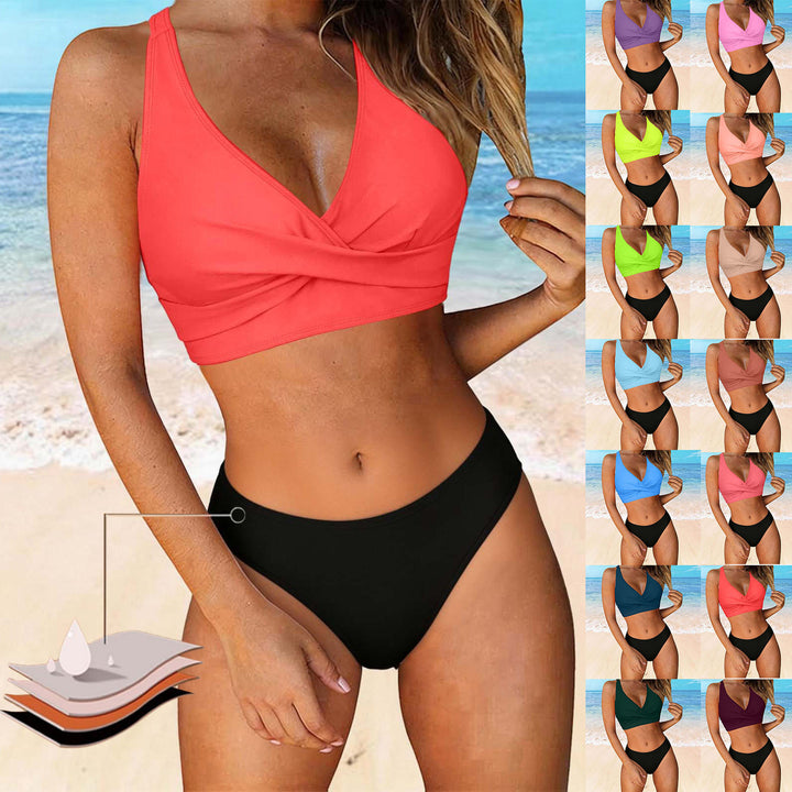Damen Zweiteiliger Badeanzug mit floralem Design Drune
