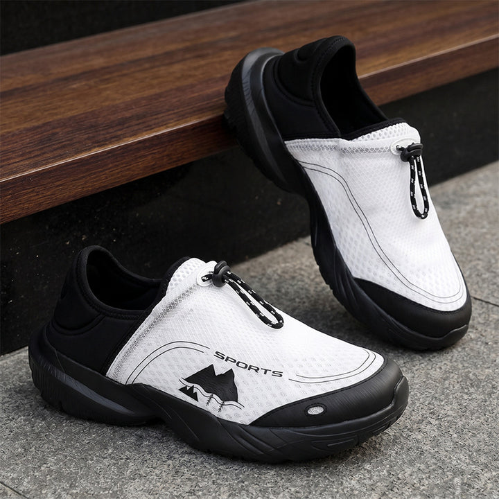 Unisex leichter atmungsaktiver Schlupfsneaker mit Schnellverschluss und stoßdämpfender Sohle Drune