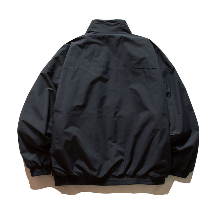 Unisex Kurz geschnittener winddichter Bomber mit Teddyfutterkragen und elastischem Bund Drune