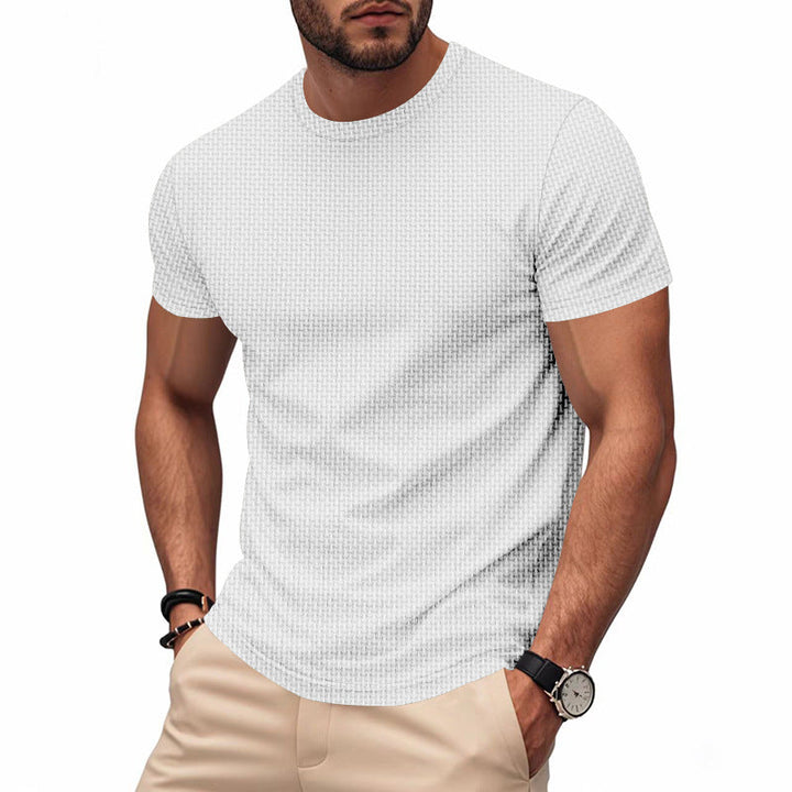 Herren Kurzarm T-Shirt mit strukturiertem Design und atmungsaktiver Baumwolle Drune