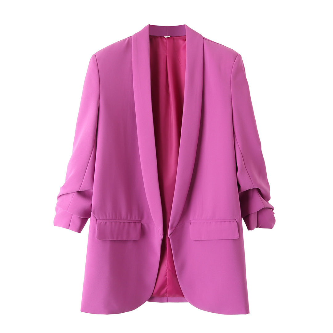 Damen nan taillierter Blazer mit Schalkragen und dreiviertelärmeln Drune