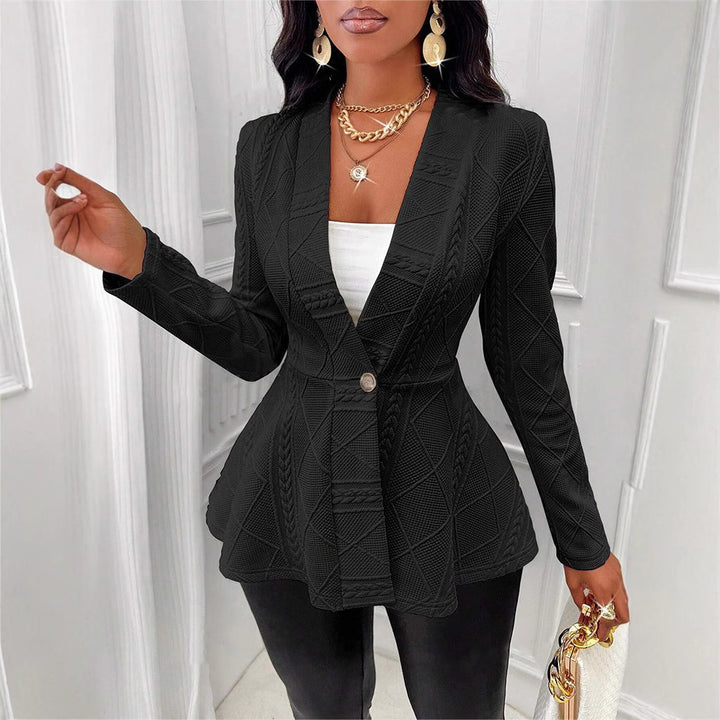 Damen elegante Blazerjacke mit strukturiertem Design und taillierter Silhouette Drune
