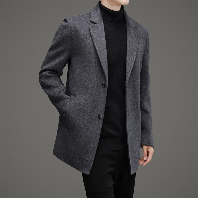 Herren Chic Eleganter Wollmantel Drune