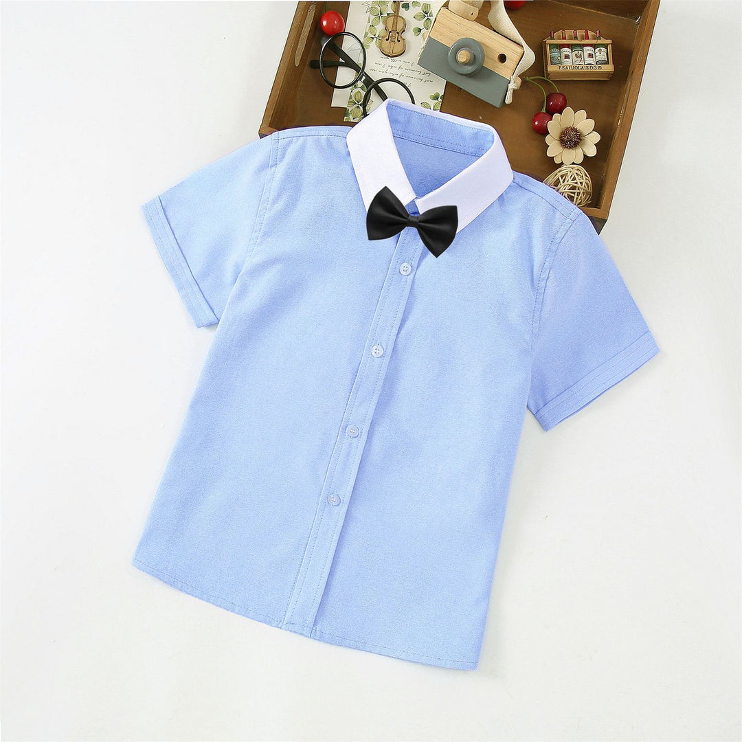 Jungen Elegantes Kurzarmhemd mit Fliege Drune