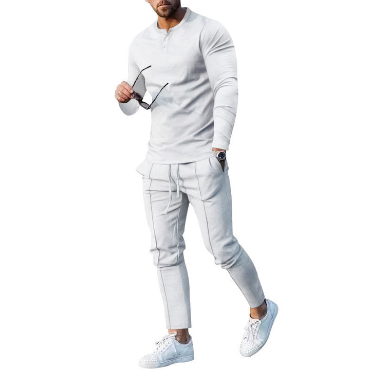 Herren Baumwoll-Jogginganzug mit atmungsaktiven Eigenschaften und modischem Schnitt Drune