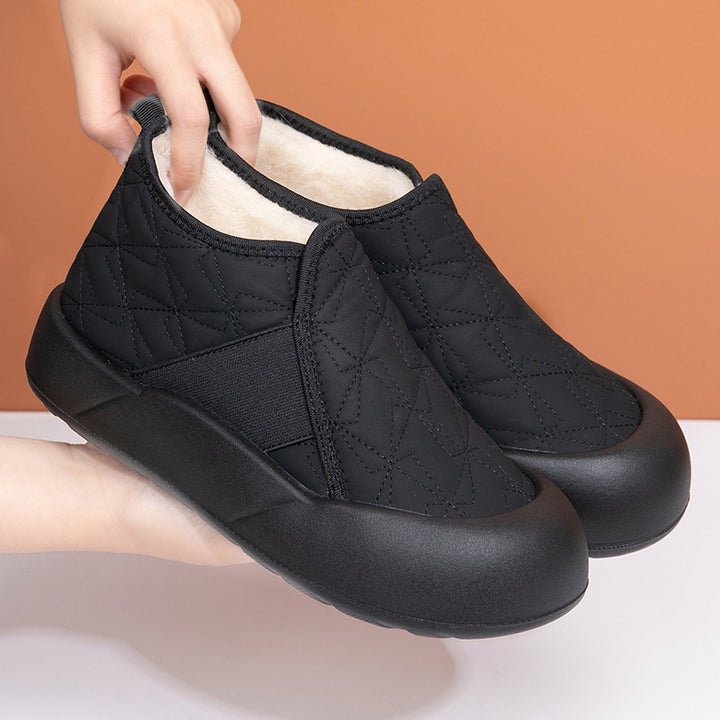 Damen Gemütliche Fleece gefütterte Slip-On Schuhe Drune