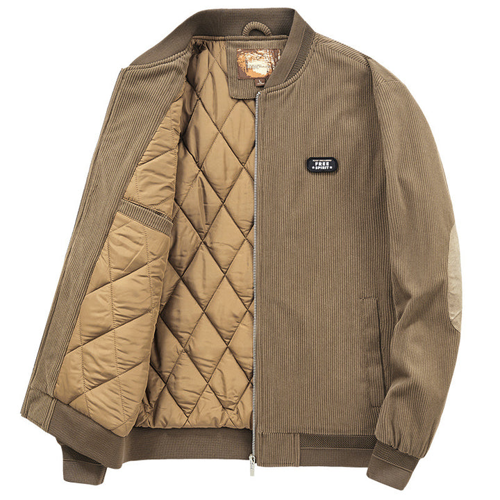 Herren Cord-Blouson mit gesteppter Thermo-Fütterung und Rippbündchen Drune