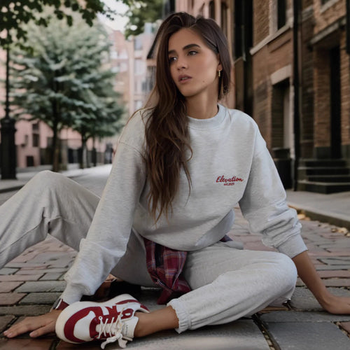 Damen lässiges Sweatshirt und Jogginghose Set Drune