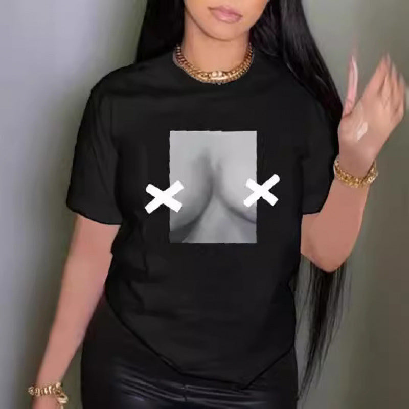 Damen T-Shirt mit innovativem Grafikdesign Drune