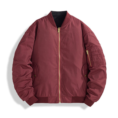 Herren Modische Bomberjacke mit Stehkragen Drune