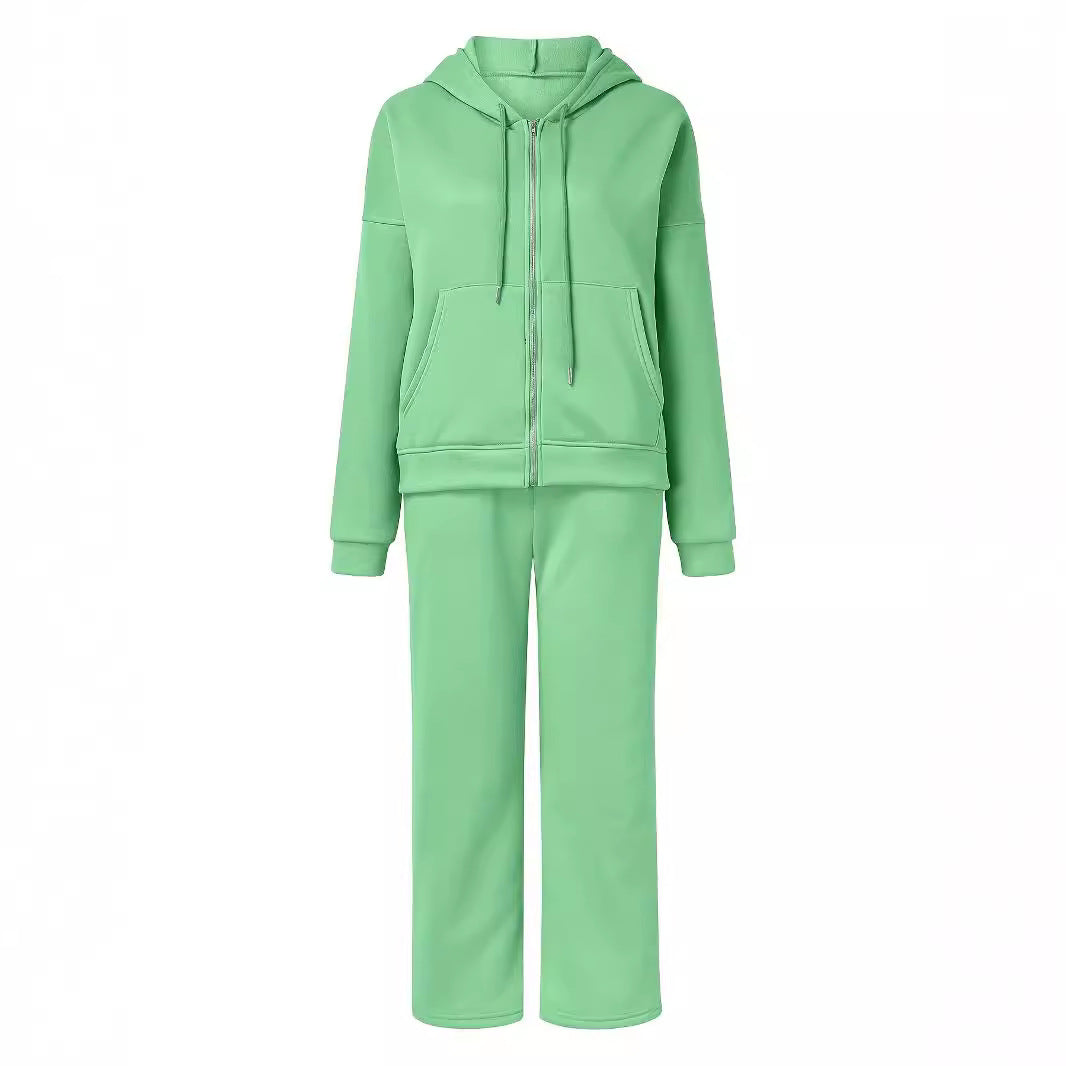 Damen Sportlicher Hoodie und Hose Set Drune