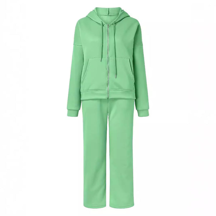Damen Sportlicher Hoodie und Hose Set Drune