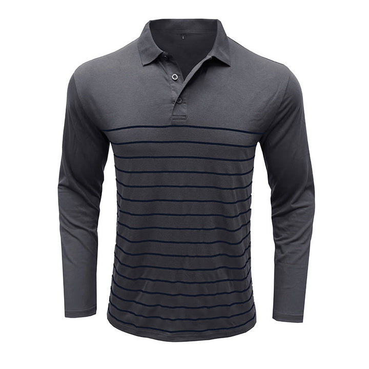 Drune | Pique Pullover Slim Passform Baumwollstrick Elegantes Streifenmuster
