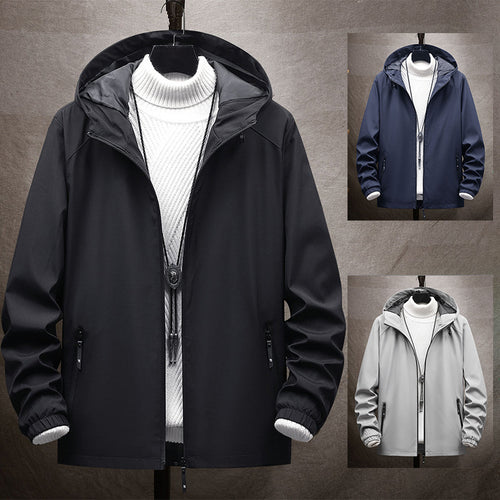 Herren Leichte Übergangsjacke mit Kapuze Drune
