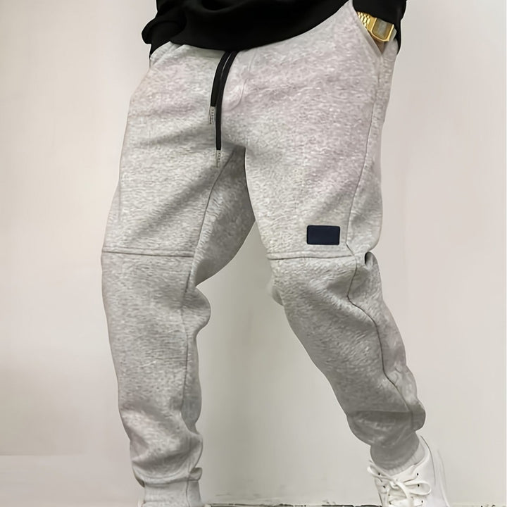 Herren lässige Jogginghose mit elastischem Bund und seitlichen Eingrifftaschen Drune