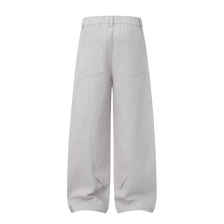 Damen Weite High‑Waist Culotte‑Hose aus strukturierter Baumwollmischung Drune
