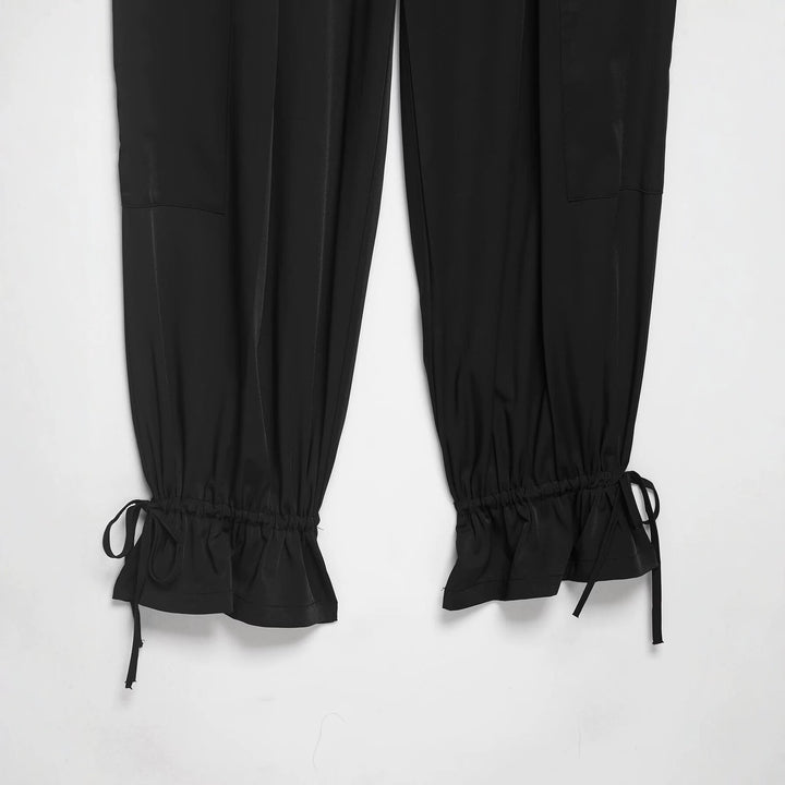 Damen Cargo-Jogginghose mit aufgesetzten Taschen, Bundfalten und Kordel-Säumen Drune