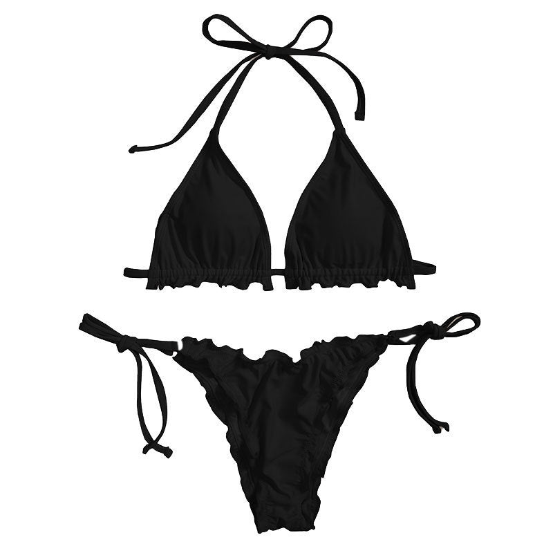 Damen Triangel-Bikini mit Rüschendetails Drune
