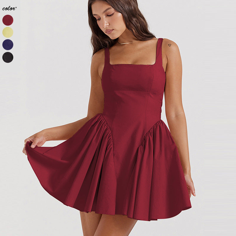Damen Kurzkleid mit schmeichelndem Schnitt und voluminösem Rock Drune