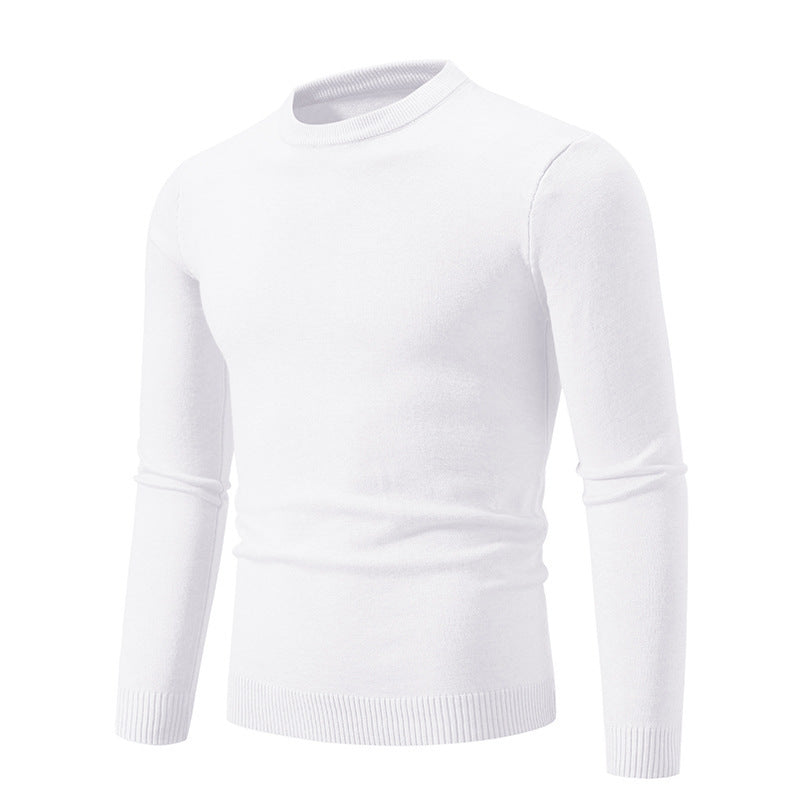 Herren eleganter Rundhals-Pullover aus feiner Baumwolle Drune
