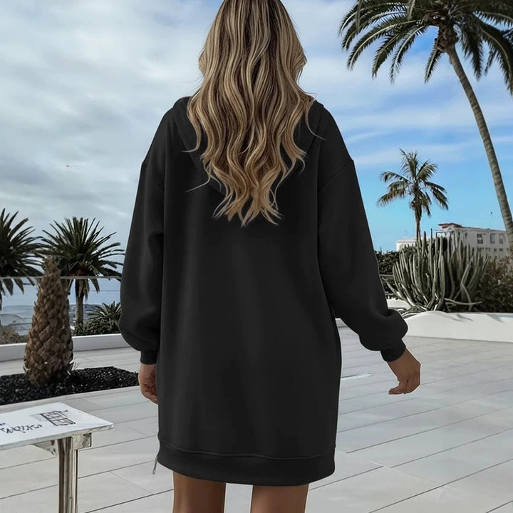 Damen Lässiger Hoodie mit seitlichem Reißverschluss Drune