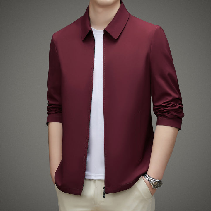 Herren leichte Sportjacke mit elegantem Stehkragen und praktischen Taschen Drune