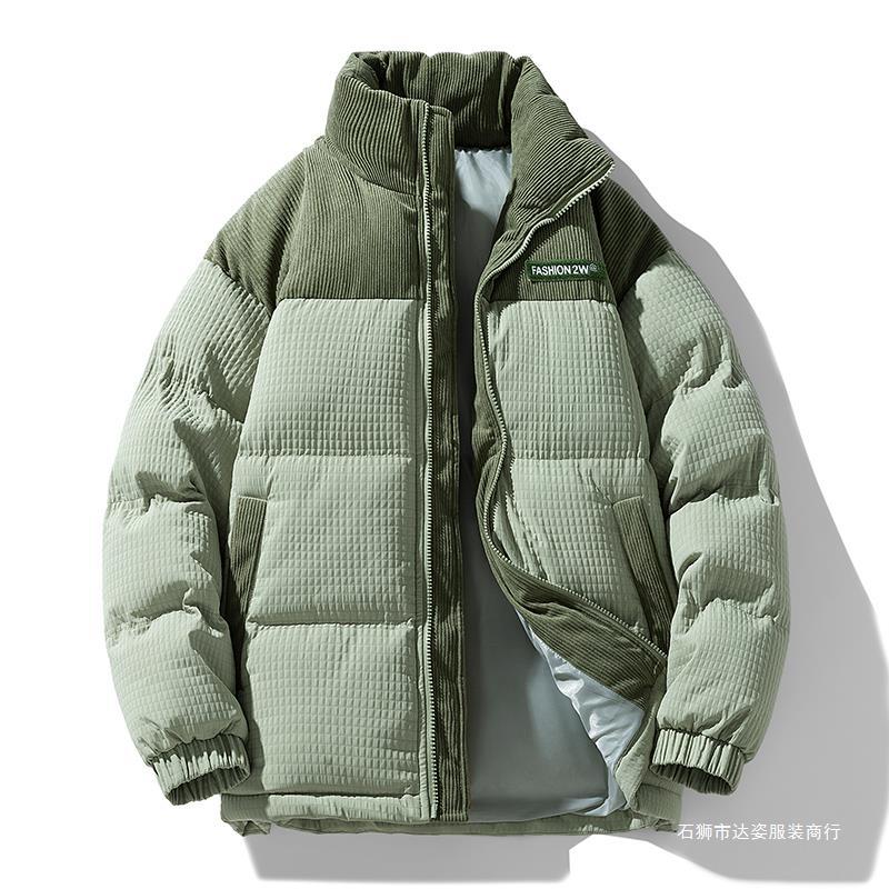 Herren Wattierte Cordoptik Steppjacke mit hohem Stehkragen und Thermofutter Drune