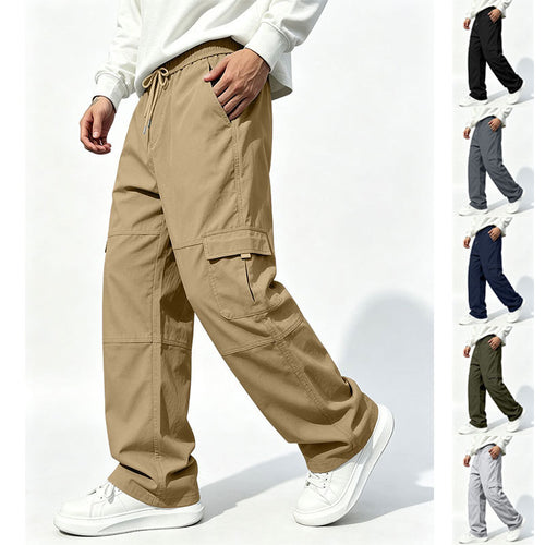Herren Cargohose mit weitem Schnitt und elastischem Bund Drune