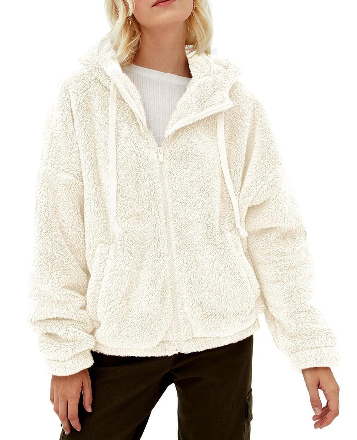 Damen Fleecejacke mit kuscheligem Innenfutter und praktischem Kapuzen-Design Drune