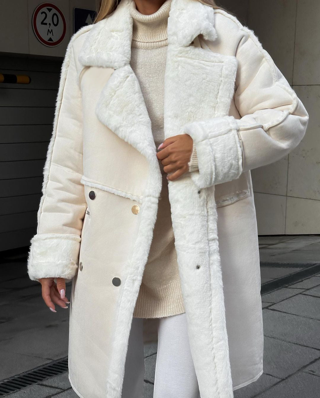 Drune | Fleece Futter Wildledermantel