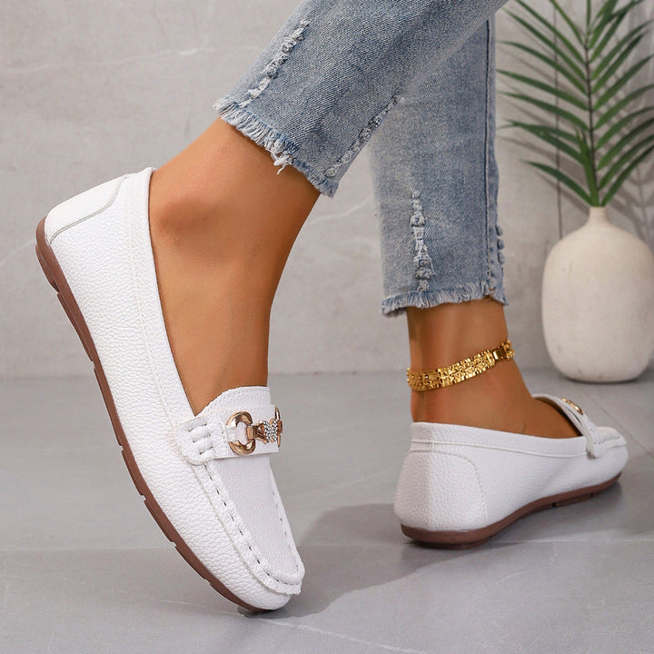 Damen Mokassins mit stylischem Schnallen-Detail Drune