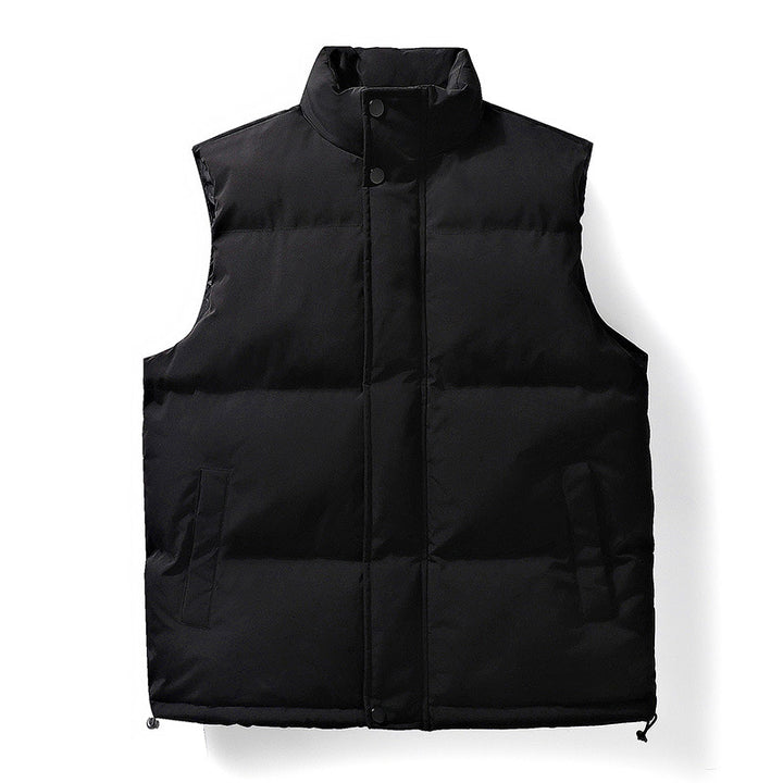 Damen Oversize Puffer‑Weste mit hohem Stehkragen, Frontblende und verstellbarem Kordelzugsaum Drune
