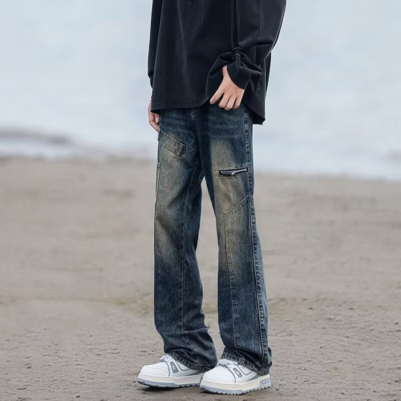 Herren Modische Cargo-Jeans mit praktischen Taschen Drune
