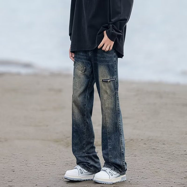 Herren Modische Cargo-Jeans mit praktischen Taschen Drune