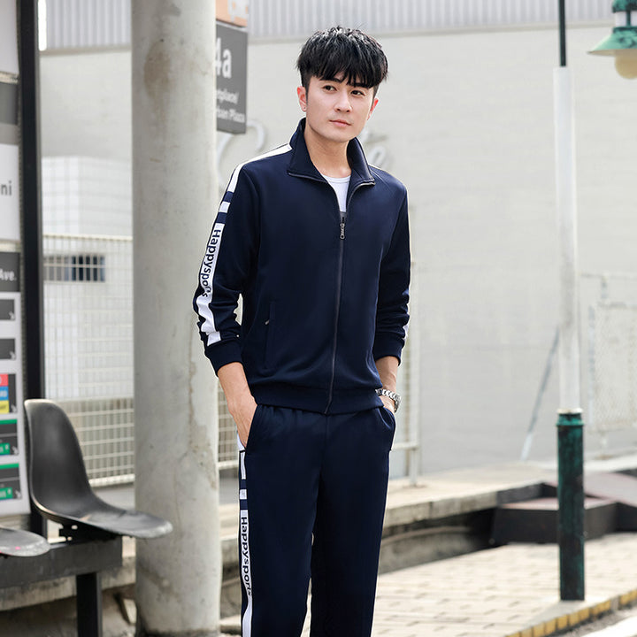 Damen Sportliches Trainingsset mit Zip-Jacke und Kontrast-Trackpants Drune