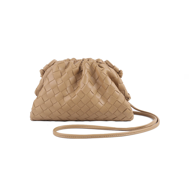 Drune | Leder Umhängetasche für Damen - Minimalistische Gewebte Tasche