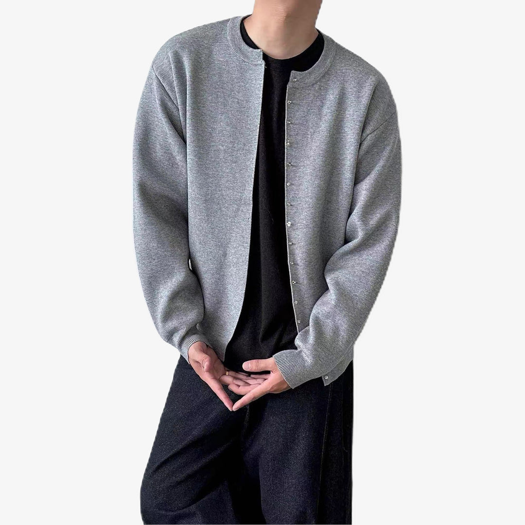 Herren Lässige Strickjacke mit Knopfleiste Drune