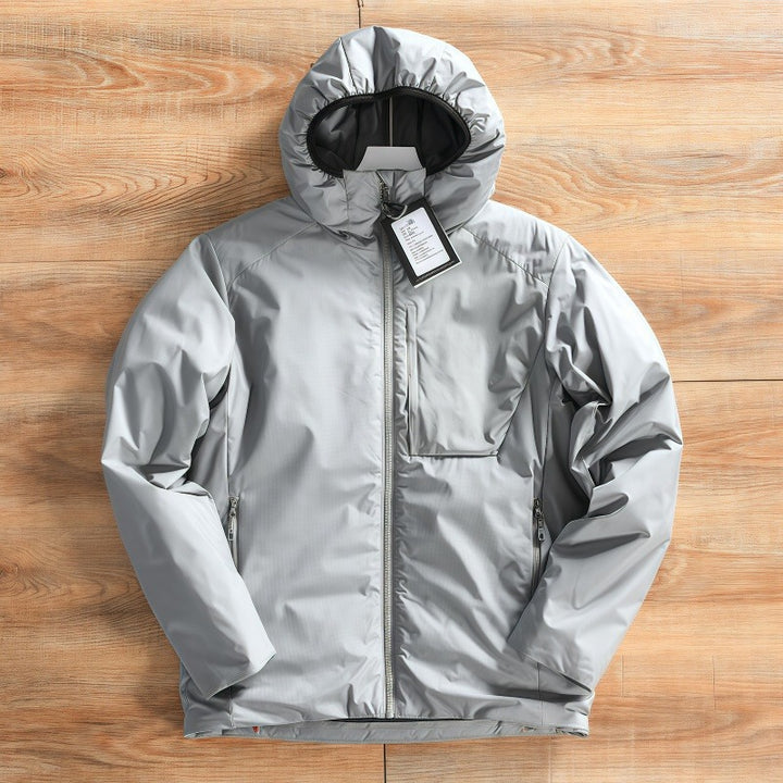 Damen Leichte wattierte Kapuzenjacke mit minimalistischer Outdoor-Isolierung Drune