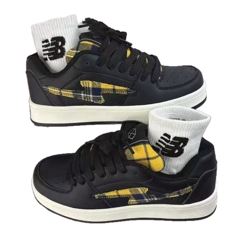 Damen Sneakers im modernen Karo-Design mit bequemer Dämpfung Drune
