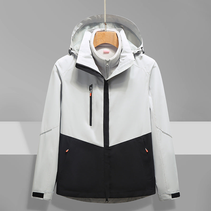 Herren Softshell-Outdoorjacke mit Kapuze, wind- und wasserdicht Drune