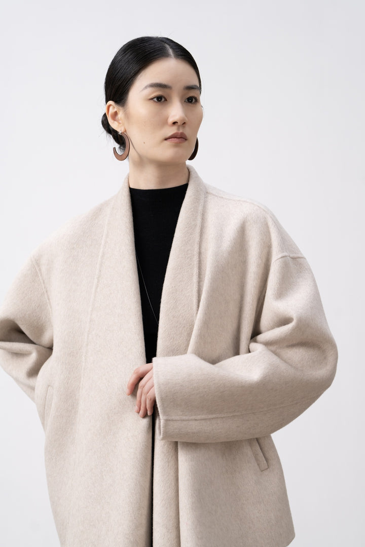 Damen Gemütlicher Offener Strickcardigan Drune