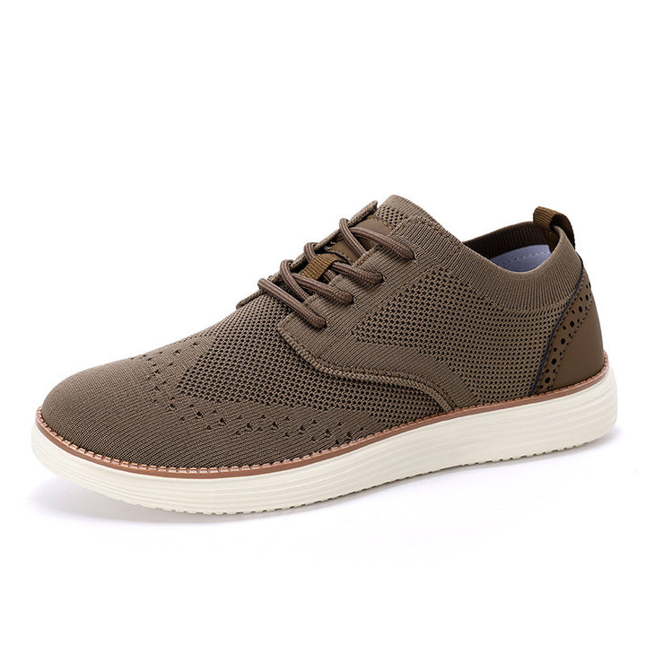Herren nan gestrickter Oxford-Sneaker mit Wingtip-Perforation und federleichter EVA-Sohle Drune