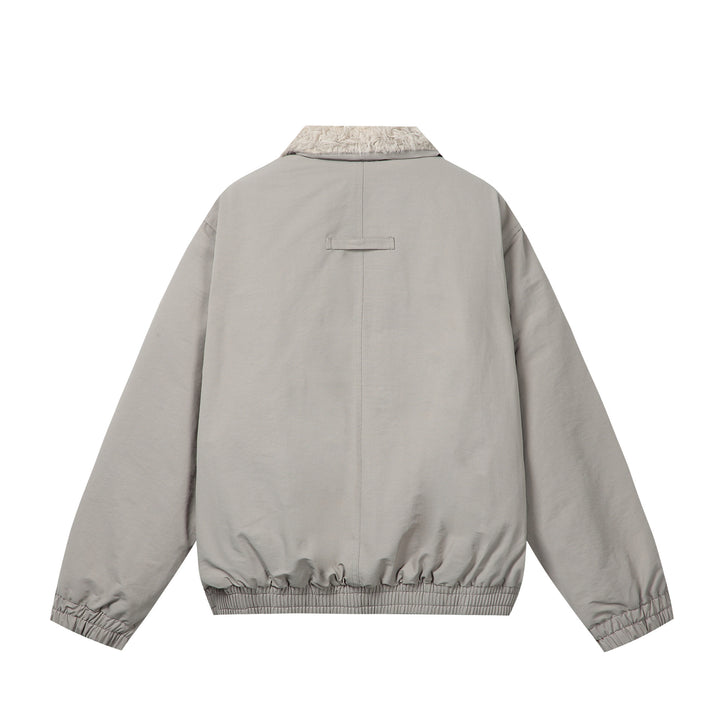 Damen Minimalistische Thermo‑Blousonjacke mit Kunstfell‑Umlegekragen und elastischem Tunnelzugsaum Drune