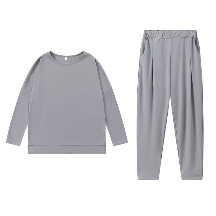 Damen Sportliches Sweat-Outfit mit elastischem Bund und geräumigen Taschen Drune